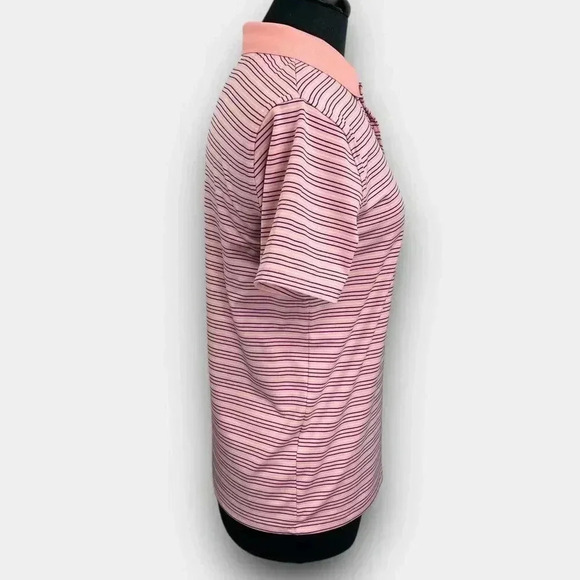 UNDER ARMOUR Performance Polo Stripe youth large peach/blue/white - Picture 3 of 10